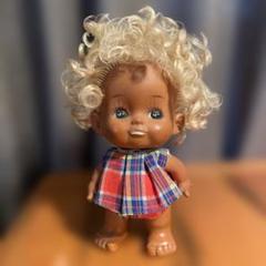 昭和レトロ　女の子　ソフビドール　70s ヴィンテージ アンティーク 1970年代 ONO 昭和レトロ ソフビドール 女の子 当時物 美品 刻印