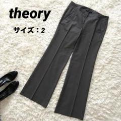 【Ma-chan★】美品♡セオリー ストライプリネン風ウール パンツスーツ 美品☆ Theory セオリー 春夏♪ ストライプ柄 セットアップ