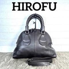 ヒロフ　HIROFU レザートートバッグ　茶　ショルダーバッグ　K1459