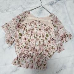 美品✨axes femme 花柄レースフリルリボンブラウス 姫ギャル