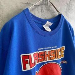 00's ギルダン 古着 企業系 アメリカ輸入 プリント Tシャツ 半袖 青色