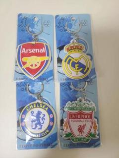 4点セット！サッカー　チーム　チェルシー　アーセナル　エンブレム　キーホルダーのサムネイル