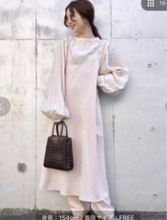 Kastane カスタネ マットサテンSET UPキャミワンピース ワンピース