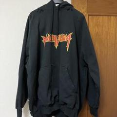 希少【BALENCIAGA】Bb 刺繍ロゴ フーディ Balenciaga - Black Cotton BB Logo Hoodie | Childrensalon Outlet