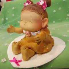 女の子 かわいい しあわせ 家族 お守り 誕生 陶人形 プレゼント