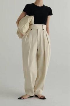 パンツ louren slub cotton cocoon pants louren slub cotton cocoon pants
