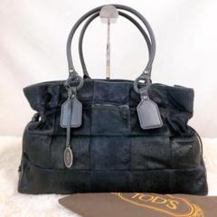 希少！美品【TOD'S】トッズ　ハラコ、ファー、パイソン　ハンドバッグ　ショルダ 極美品 トッズ Dスタイリング ハンドバッグ パイソン 2way