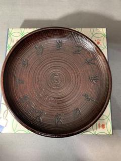母のお茶道具干菓子漆器 村瀬治兵衛作240径x30h