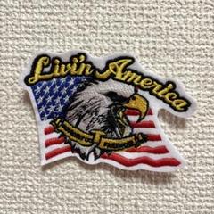 新品 Livin America アメリカ イーグル ロゴ 刺繍ワッペン パッチ