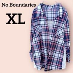 希少✨ No Boundaries 【XL/XG】チェック柄コットンシャツ