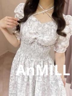 ♡ Anmile アンミール フラワークロスフレアOP ブルー ♡ AnMILLE アンミール FlowerクロスフレアOP ブルー - メルカリ