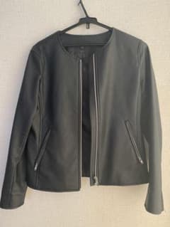 ライダースジャケット レディース レザージャケット ノーカラーライダースジャケット シングル ブラック ブルゾン 送料無料の中古 未使用品を探そう メルカリ