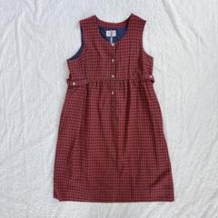 【 美品 】familiar ワンピース セール】バックオープンカラーワンピース（ワンピース
