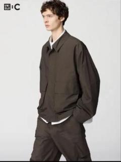 ユニクロC コットンショートブルゾン 黒 L ユニクロシー UNIQLO C ユニクロシー UNIQLO C コットンショートブルゾン 25SS