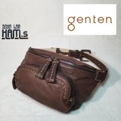 【良品】genten ボディバッグ ブラウン オールレザー 本革ウエストポーチ 2025年最新】genten レディース ボディバッグ・ウエストポーチの