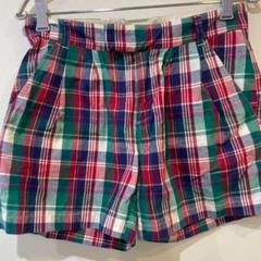 グローバルワークGLOBAL WORKショートパンツ【L】チェック　ウエストゴム