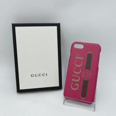 GUCCI iPhoneケース レザー シェリーライン ピンク iPhoneSE