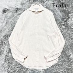 Fralbo napoli リネン ワイドカラーシャツ 39 M相当 未使用級 Fralbo napoli リネン ワイドカラーシャツ 39 M相当 未使用級