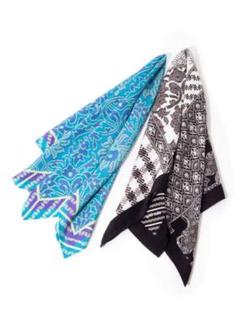 rajabrooke batik furoshiki 超撥水加工　希少 ASIAN BATIK FUROSHIKI 超撥水加工 (WHITE&BLUE) | Jala