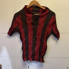 入手困難✨ イッセイミヤケ 半袖シャツ トップスカットワークブラウス 変形 入手困難✨ イッセイミヤケ 半袖シャツ トップスカットワーク