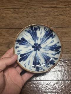 骨董　アンティーク　くらわんか　色絵　三賢人　三仙人図　皿　小皿　初期伊万里 骨董 アンティーク くらわんか 色絵 三賢人 三仙人図 皿 小皿