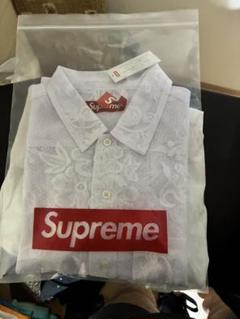 Supreme lace 刺繍入りホワイト半袖シャツのサムネイル