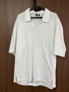 美品クリーニング済みジョセフ　メンズ白スキッパーポロTシャツ　46 M