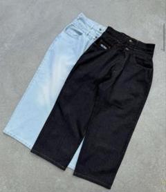 student apathyダブルウエストバギーデニムパンツ リジットMサイズ student apathyダブルウエストバギーデニムパンツ リジットM