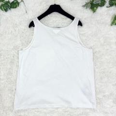 美品　プラダ　三角ロゴ　ビッグシルエット　タンクトップ　ノースリーブ　S　白