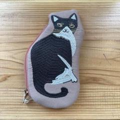 猫刺繍マルチケース