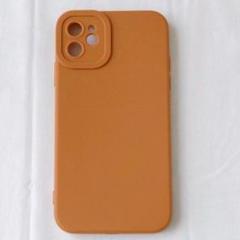 iPhone11 ケース シリコン カバー ワイヤレス対応 ブラウン