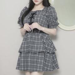 Pium ピウム フロントリボンティアードミニワンピース - メルカリ