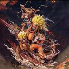 ドラゴンボール　スーパーサイヤ人3 孫悟空　孫悟飯　孫悟天ガレージキット２８cm
