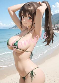 c729 高画質 A4 ポスター イラスト 美女 アニメ コスプレ