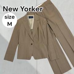 美品　NEW YORKER パンツスーツ　セットアップ　カシミア　ビジネス 美品NEW YORKER パンツスーツセットアップカシミアビジネス