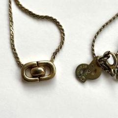 良品　Christian Dior ネックレス　ゴールドメッキ　CDロゴ