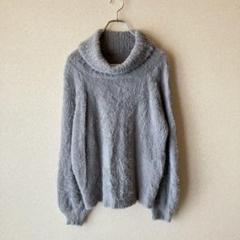 THE SHOP TK ジャギーニット　オフタートル　グレー　F 綺麗め　デート