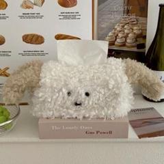 ぬいぐるみ 犬 ティッシュケース ティッシュカバー カーキ UV0146Y74