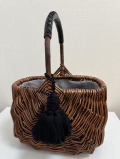 ペールジュート　palejuto 籐 かごバッグ タッセル付き　籠バッグ Pale Jute(ペール ジュート)のweekend basket（Large）＋別色