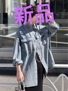 Loungedress ダメージデニムシャツ　中古品 ダメージデニムシャツ（シャツ/ブラウス）｜LOUNGEDRESS