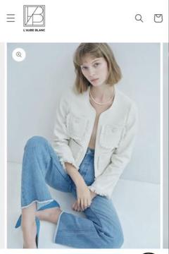 【新品未使用】Fringe tweed Jacket laubeblanc Fringe tweed Jacket – L'AUBE BLANC