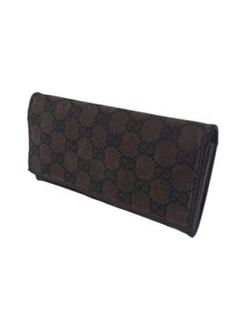 【GUCCI】グッチ 長財布 茶色 総柄 メンズ レディース