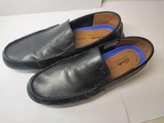 Clarks 黒 スリッポン ローファー マークマンプレイン メンズのサムネイル