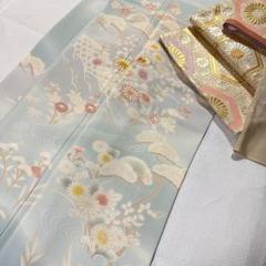 訪問着　袋帯　セット　正絹　金駒刺繍