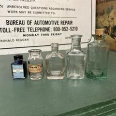 フランス アンティーク 薬瓶 ガラス瓶 ボトル ブロカント 古道具 蓋付き薬品ボトル 薬の瓶 ガラス瓶 コルク | Brocante de La