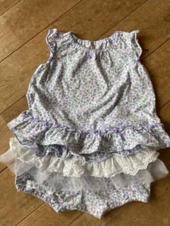 ミキハウス70-80 トップス&チュールフリルつきパンツ