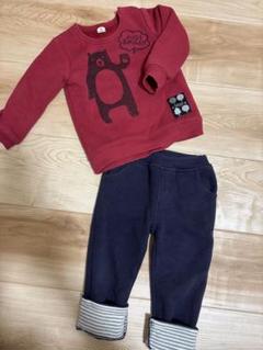 キムラタン冬服上下セット＊95cm＊裏起毛