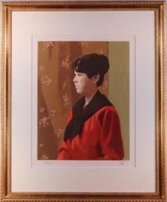 中村清治 ハンカチーフをした婦人