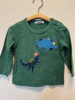 familiar ファミリア⭐︎グレー 長袖カットソー ロンT 超美品】ファミリア 長袖Tシャツ カットソー ボーダーグレー