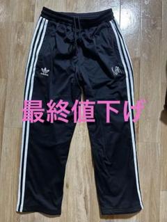 adidas KORN ブラック ストライプパンツ Lサイズ